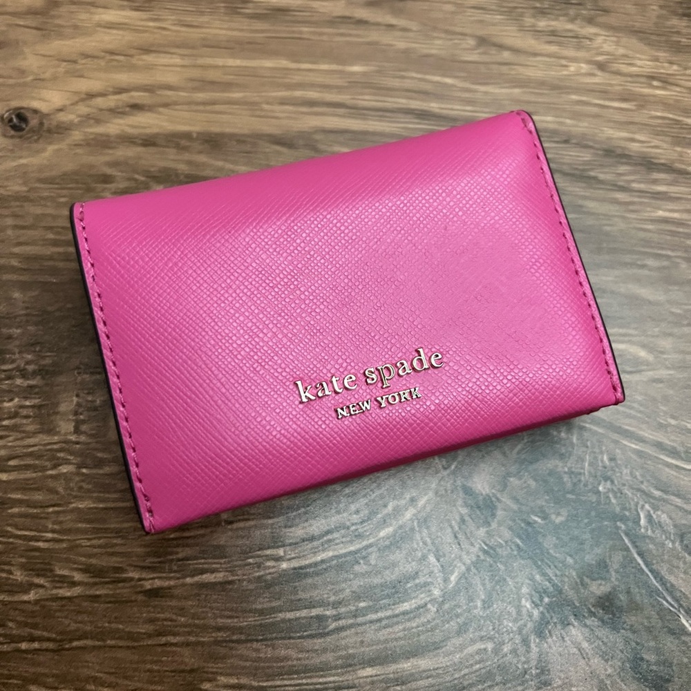 Kate Spade Card Case Pink Leather NWOT